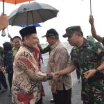 Dandim 0804/Magetan sambut kedatangan Menteri Dalam Negeri Tito Karnavian Di Lanud Iswahjudi, Magetan
